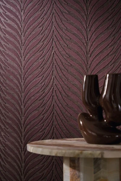 Casamance 71510131 Palatino Ornamenta Ivoire Argent - tapeta 3D w liście