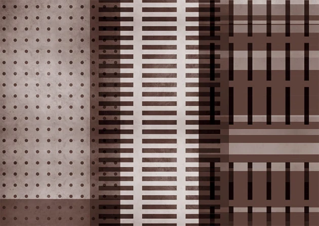 Texturae TXWR18430 Pattern Abstract Metropolis III A - mural w linie i kropki