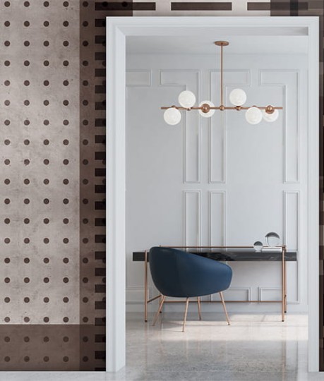 Texturae TXWR18430 Pattern Abstract Metropolis III A - mural w linie i kropki