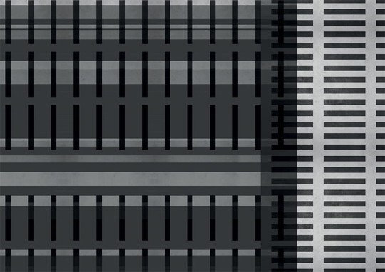 Texturae TXWR18431 Pattern Abstract Metropolis III B - mural w linie i kropki