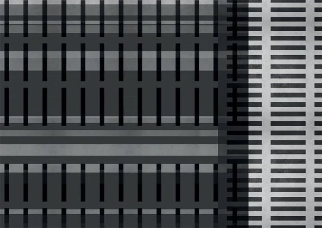 Texturae TXWR18431 Pattern Abstract Metropolis III B - mural w linie i kropki