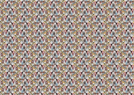 Texturae TXYN16718 Pattern Abstract Folla Pattern A - mural w kreskówkowe postacie