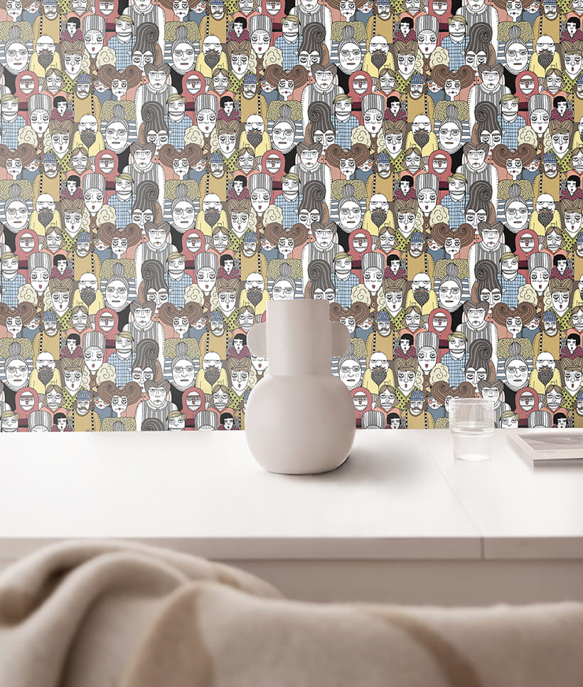 Texturae TXYN16718 Pattern Abstract Folla Pattern A - mural w kreskówkowe postacie