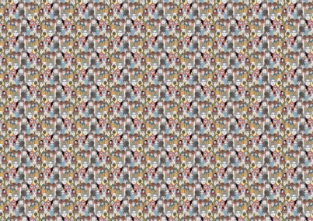 Texturae TXYN16718 Pattern Abstract Folla Pattern B - mural w kreskówkowe postacie