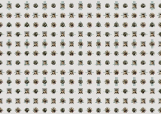 Texturae TXWR16105 Pattern Abstract Barocco Collage A - mural w portrety