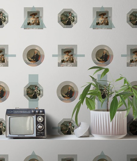 Texturae TXWR16105 Pattern Abstract Barocco Collage B - mural w portrety