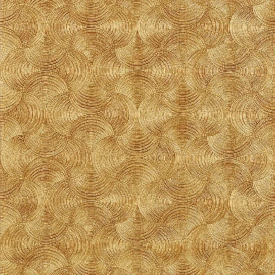 Casamance 76620406 Magnitude-Textures Aphelie Or - tapeta metaliczna w zaokrąglone kształty