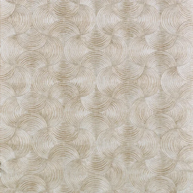 Casamance 76620100 Magnitude-Textures Aphelie Argent - tapeta metaliczna w zaokrąglone kształty