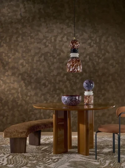 Casamance 76662242 Magnitude-Textures Berenice Opaline - tapeta inspirowana konstelacją gwiazd z pozłacanymi akcentami