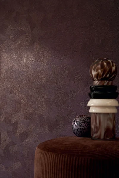Casamance 76662140 Magnitude-Textures Berenice Taupe - tapeta inspirowana konstelacją gwiazd z pozłacanymi akcentami