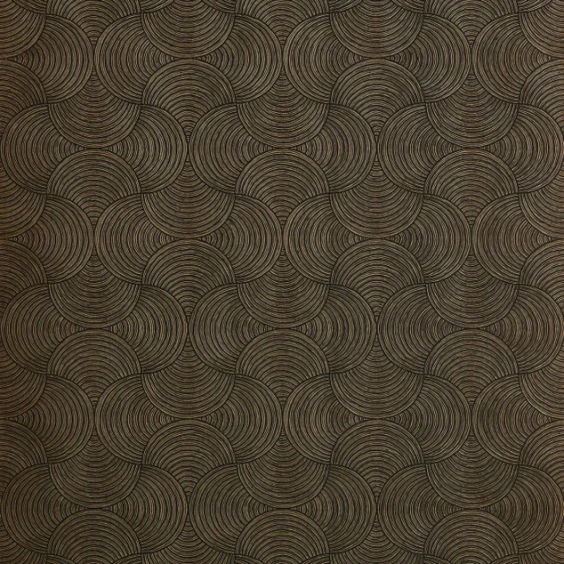 Casamance 76630916 Magnitude-Textures Meteore Noir - tapeta geometryczna ze złotymi zdobieniami