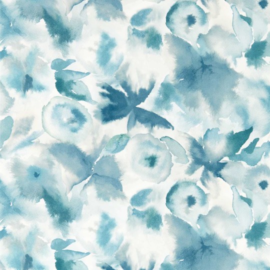 Harlequin 113138 Idyllic Flores Cornflower/First Light/Denim - tapeta w akwarelowe kwiaty