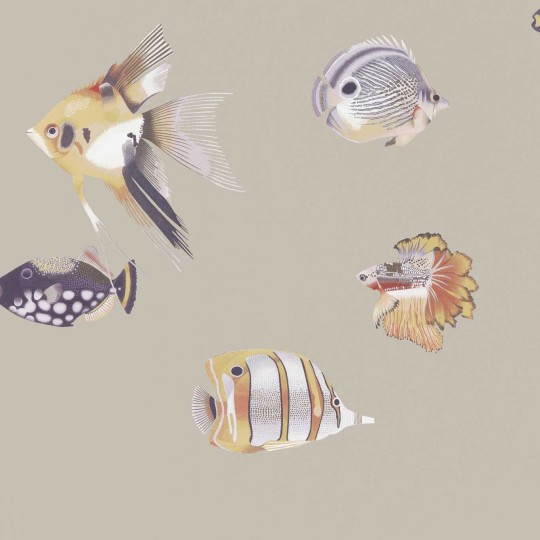 Harlequin 111647 Idyllic Kamanu Mandarin/Fig - tapeta w ryby