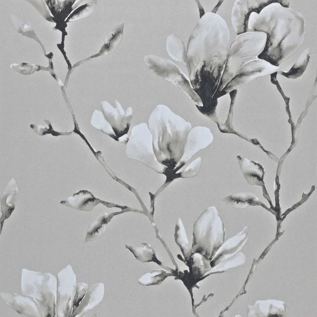 Harlequin 110880 Idyllic Lotus Silver - tapeta w kwiaty magnolii