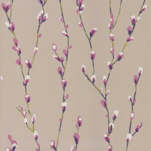 Harlequin 111472 Idyllic Salice Heather/Gilver - tapeta w bazie wierzbowe