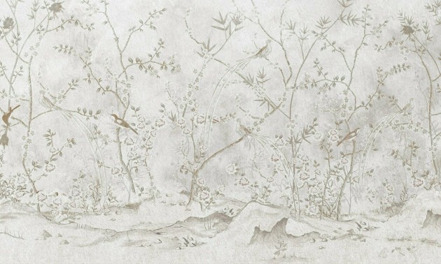 Dekorami Chinoiserie 1 - mural w roślinny motyw w stylu chinoiserie