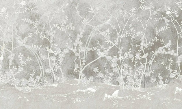 Dekorami Chinoiserie 2 - mural w roślinny motyw w stylu chinoiserie