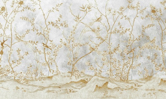 Dekorami Chinoiserie 3 - mural w roślinny motyw w stylu chinoiserie
