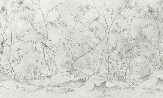 Dekorami Chinoiserie 4 - mural w roślinny motyw w stylu chinoiserie