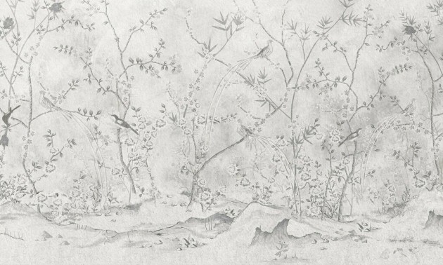 Dekorami Chinoiserie 4 - mural w roślinny motyw w stylu chinoiserie