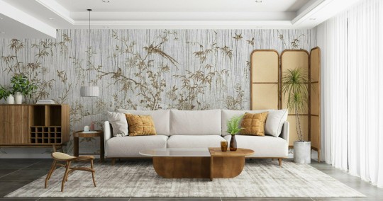 Dekorami Chinoiserie B 1 - mural w roślinny motyw w stylu chinoiserie