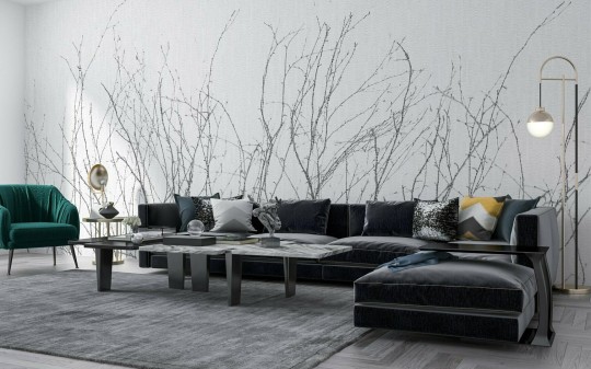 Dekorami Novembre 4 - mural w minimalistyczny motyw roślinny