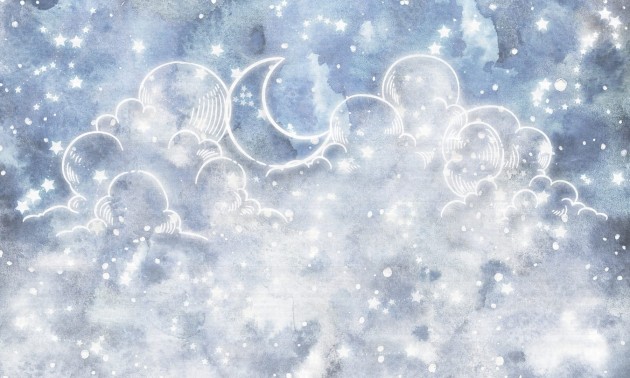 Dekorami Goodnight 2 - mural dla dzieci w księżyc i gwiazdy