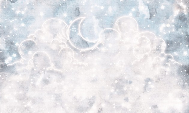 Dekorami Goodnight 3 - mural dla dzieci w księżyc i gwiazdy