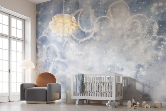 Dekorami Goodnight 4 - mural dla dzieci w księżyc i gwiazdy