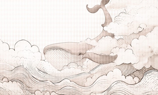 Dekorami Ballena 2 - mural dla dzieci w morski motyw