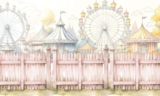 Dekorami Funfair 1 - mural dla dzieci w motyw cyrku