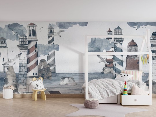 Dekorami Lighthouse 1 - mural dla dzieci w latarnie morską