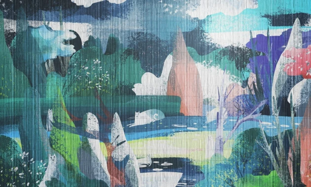 Dekorami Meow Garden 1 - mural dla dzieci w bajkowy krajobraz