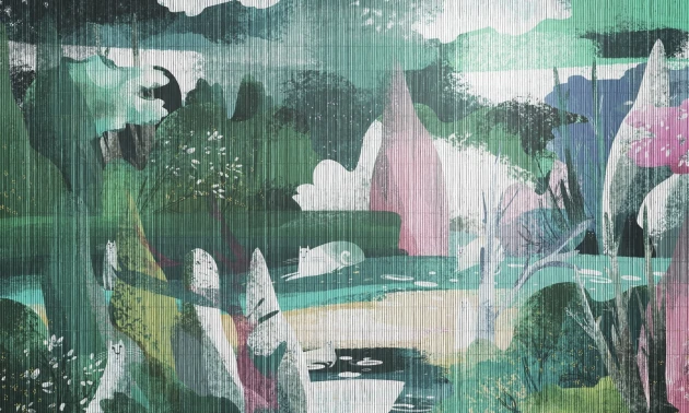 Dekorami Meow Garden 2 - mural dla dzieci w bajkowy krajobraz