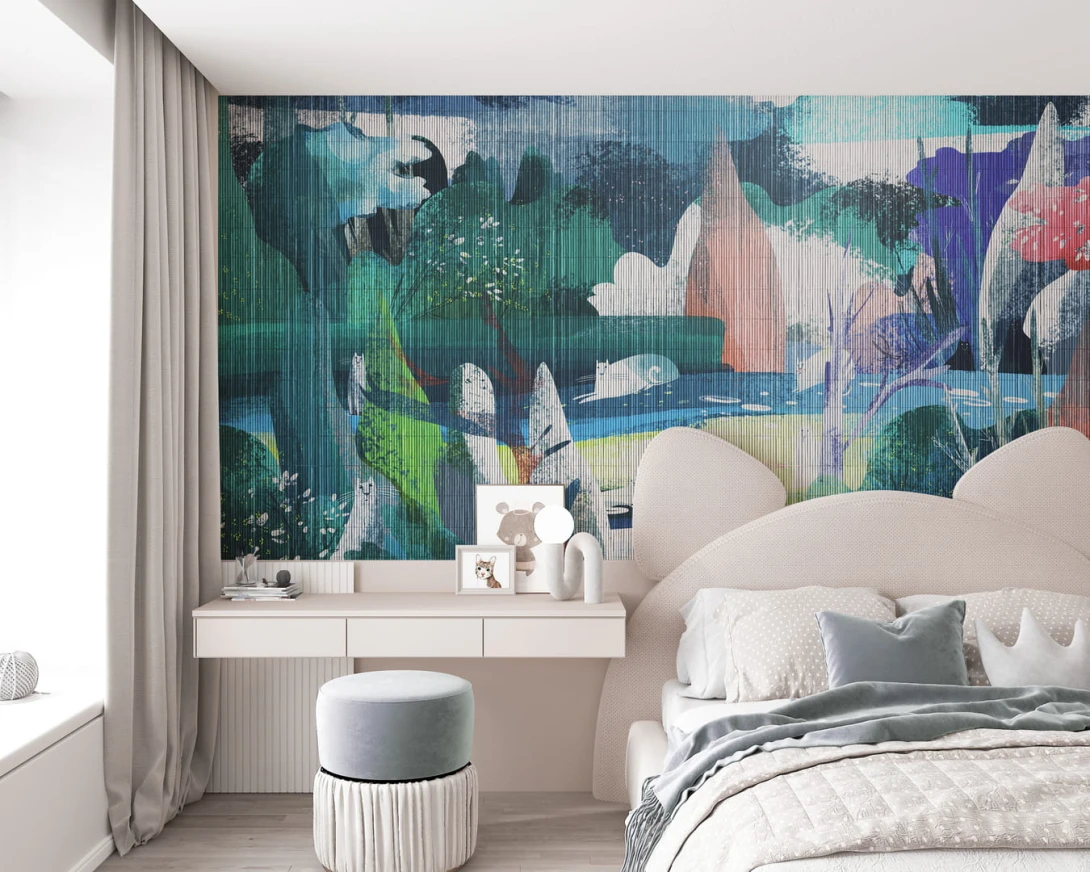 Dekorami Meow Garden 2 - mural dla dzieci w bajkowy krajobraz