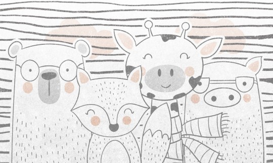 Dekorami Nice Meeting 3 - mural dla dzieci w zwierzęta