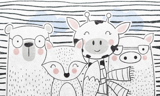 Dekorami Nice Meeting 4 - mural dla dzieci w zwierzęta