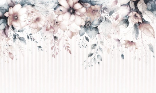 Dekorami Retro Flo 1 - mural dla dzieci w kwiaty