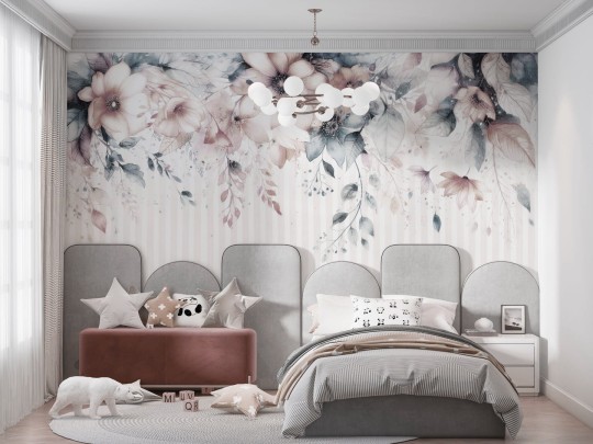 Dekorami Retro Flo 2 - mural dla dzieci w kwiaty