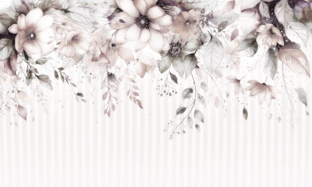 Dekorami Retro Flo 3 - mural dla dzieci w kwiaty