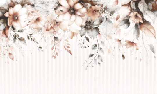 Dekorami Retro Flo 4 - mural dla dzieci w kwiaty