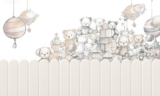 Dekorami Toy Store 3 - mural dla dzieci w planety i pluszaki