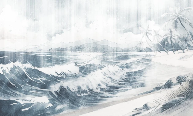 Dekorami Waikiki 1 - mural w egzotyczny krajobraz