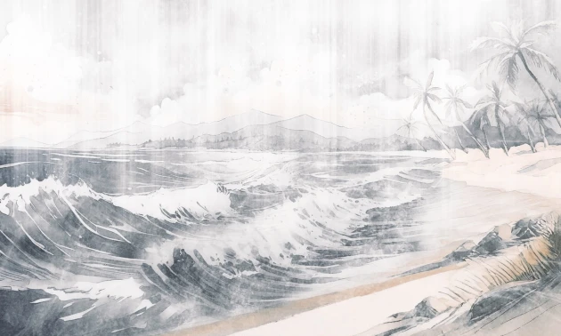 Dekorami Waikiki 3 - mural w egzotyczny krajobraz