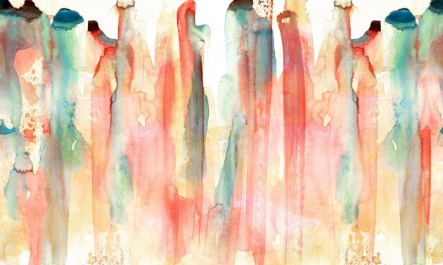 Dekorami Watercolor 2 - mural w akwarelowy abstrakcyjny wzór