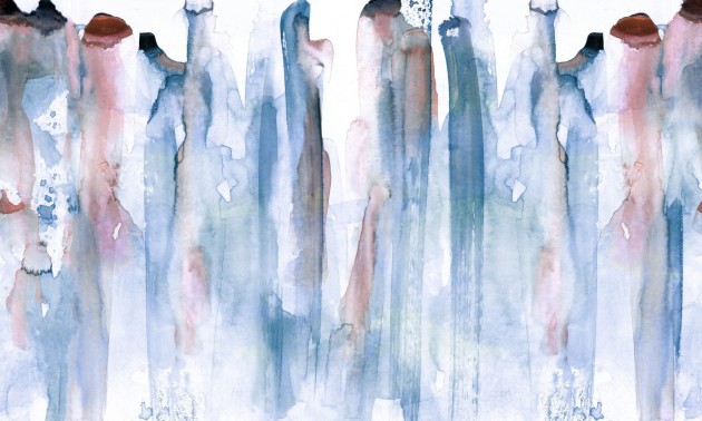 Dekorami Watercolor 3 - mural w akwarelowy abstrakcyjny wzór