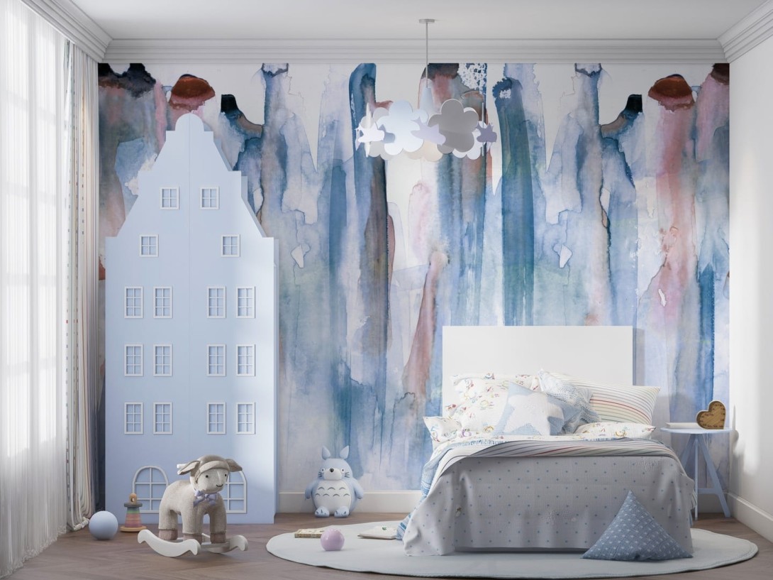 Dekorami Watercolor 4 - mural w akwarelowy abstrakcyjny wzór