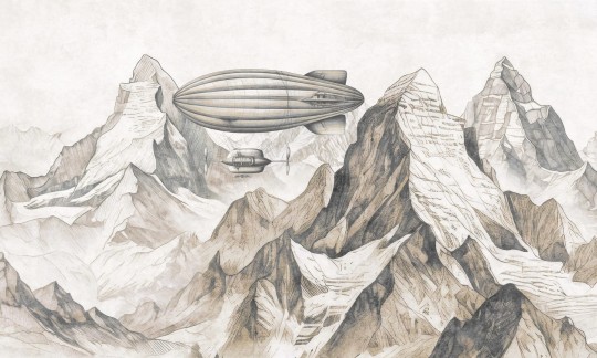 Dekorami Zeppelin 3 - mural dla dzieci w górski krajobraz