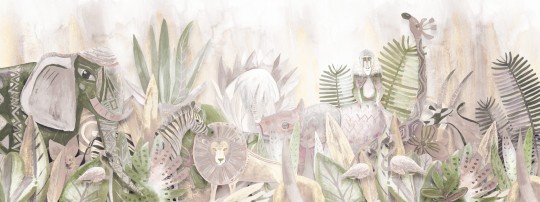 Dekorami Africa 4 - mural dla dzieci w motyw dżungli