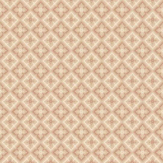 Sandberg S10454 Ett Hem, Oland Edvin Terracotta - tapeta geometryczna w kwiatowe romby